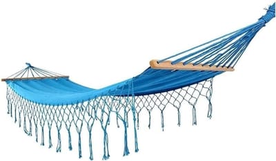 Hangmat - Schommelstoel - Ontspannen Buiten - Verstevigd Canvas - 280cm - Blauw