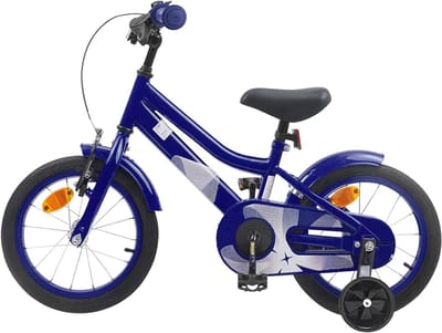Kinderfiets - Jongensfiets Meisjesfiets - Buiten Spelen - Stevig Stalen Frame - 14 Inch - Donkerblauw