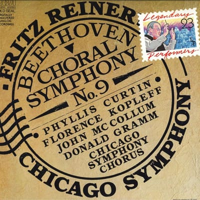 LP Record REINER CHICAGO SYMPHONY - Beethoven Symfonie nr.. 9  koraal  AGL15223 RCA 1983 VS Klassiek Gebruikt brown