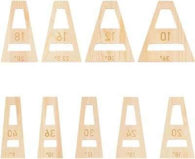 Kommal Gereedschap Set - Segment Wiggen - Kommen Maken - 9 Verschillende Maten - 5 mm Dik - Amandelwit