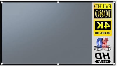Projectiescherm - Draagbaar scherm - Thuisbioscoop creëren - Anti-licht optische coating - 72 inch - Grijs