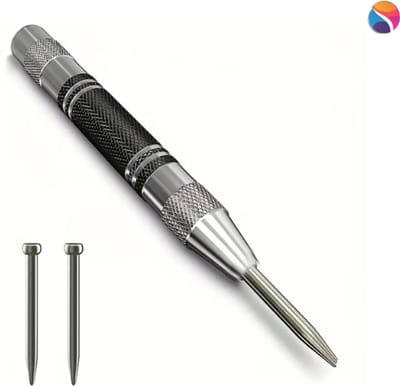 Automatische Centerpons - Centerpunt - Inclusief 2 reservepunten - geschikt voor metaal, hout, glas en kunststof