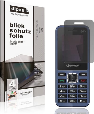 dipos – Matte Privacy Screenprotector geschikt voor Masstel Izi 12 | Anti-Spy Beschermfolie