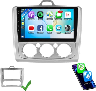 ESSGOO Carplay Autoradio voor Ford Focus 2004 t/m 2011 - Android 15 - Draadloos Apple Carplay & Android Auto - 2GB + 32GB - GPS & Wifi