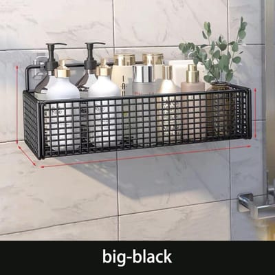 Keuken Muur Gemonteerd Opbergrek Niet Geperforeerd Muur Gemonteerd Opbergrek Muurplank Kruidenrek Keukenrek Afwasrek Spoelbakrek black