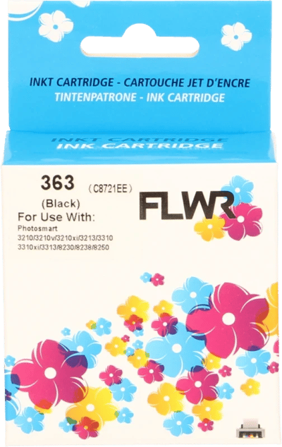 FLWR - Cartridges / HP 363 / zwart / Geschikt voor HP