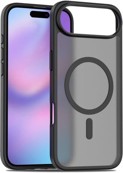 Geschikt voor iPhone Air hoesje zwart – MagSafe Compatibel Backcover – Slank en transparant