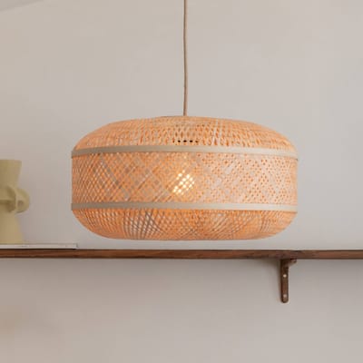 GOOD&MOJO Hanglamp Langkawi - Naturel - Ø50cm - Bohemian - Hanglampen Eetkamer, Slaapkamer, Woonkamer