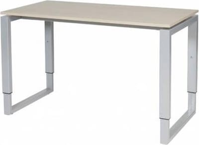 Verstelbaar Bureau - Domino Plus 120x60 Eiken - alu frame
