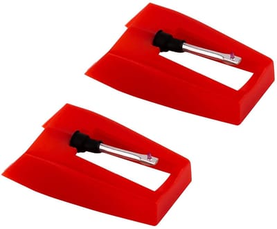 Allecto - Draaitafel Naald - Vervangende Stylus - Perfect voor Vinyl - Rood - Ideaal voor Platenspeler - Inclusief Accessoires