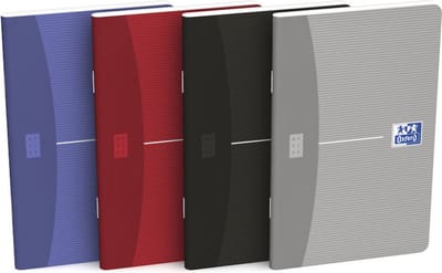 Oxford 100103545 schrijfblok & schrift Zilver, Blauw, Rood, Zwart