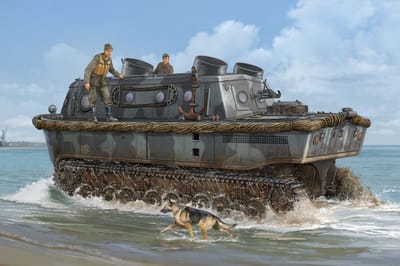 HobbyBoss Modelbouwpakket Militaire voertuigen - 82465 German Land-Wasser-Schlepper - Early Type Plastic - 1:35 - Modelbouw