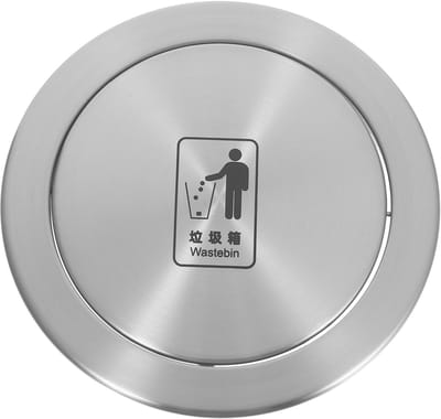 Afvalbak Deksel - Aanrecht Deksel - Keuken Hygiëne - Verzonken Inbouw - 26.8cm Diameter - Zilver