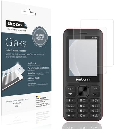 dipos – 2x Matte Pantserfolie geschikt voor Karbonn KX27 | 9H Screenprotector