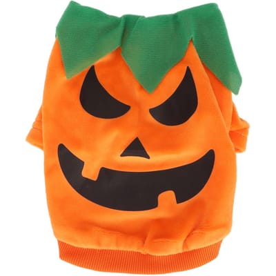 Halloween Hondenshirt Schattige Pompoenen Geesten Zachte Elastische Huisdier Cosplay Kleding voor Kleine Middelgrote Honden Katten M(for 4-6.5kg) oranje
