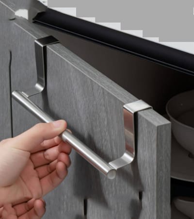 Waledano® Theedoekhouder - Handdoekhanger Badkamer - Deurhaak - Keuken Verstelbaar RVS - Kastdeur- Handdoekrek - Deurhanger - Handdoekhouder - 23CM