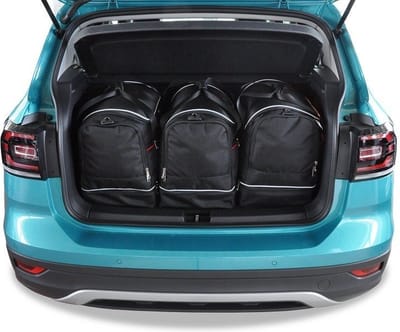 VW T-CROSS 2018+ 3-delig Reistassen Op Maat Auto Interieur Kofferbak Organizer Accessoires
