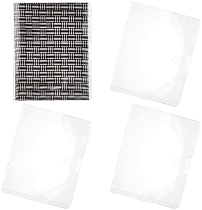 Dailygoods- Boekomslagen 4 stuks - Transparante PVC - Waterdicht - Flexibel - A5 - Afmetingen 24,5 x 38,5 cm - Notitieboekhoezen