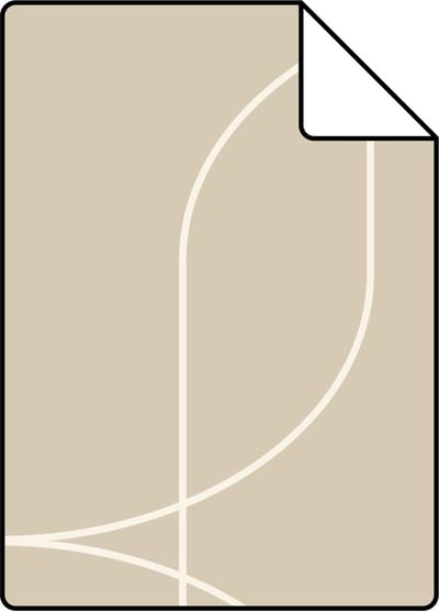 Proefstaal ESTAhome behang geometrische vormen beige - 26.5 x 21 cm - 139649-S