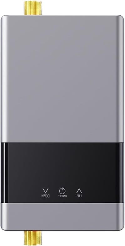 Doorstroomverwarmer - Elektrische boiler - Direct warm water - LCD display - 220mm breed - Grijs