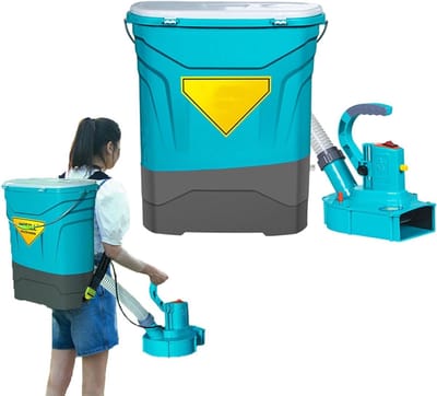 Elektrische strooier - Rugstrooier zaad - Gazon bemesten - Grote invoerbak - 25 kg capaciteit - Zwart