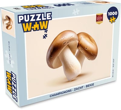 Puzzel Champignons - Zacht - Beige - Legpuzzel - Puzzel 1000 stukjes volwassenen