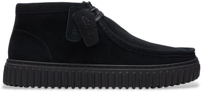 CLARKS Torhill Hi Heren Veterschoenen - Suede - Zwart