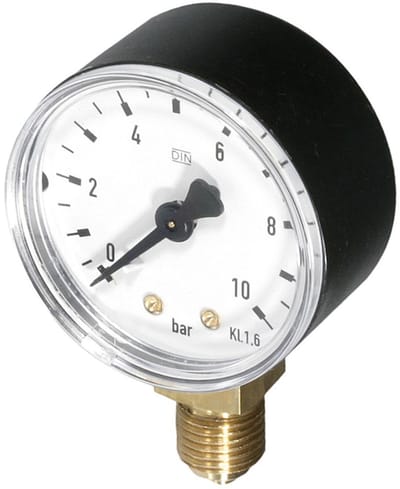 Resideo Manometer M38K G 1/4, 50mm, onder, schaalverdeling 0-10bar, M38K-A10
