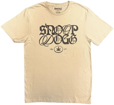 Snoop Dogg - Lettering Mash Up Heren Tshirt - S - Creme