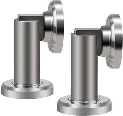 Duurzame magnetische deurstoppers van roestvrij staal voor wandmontage, moderne wandbeschermers, set van 2, ideaal voor binnen- en buitendeuren