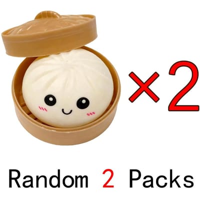 Mooie Witte Dumpling Cha Siu Bao Stressballen Squishy Ontspannend Angst Verlichten Antistress Geluk Verbeteren Herbruikbaar Terugkaatsend Knijpen