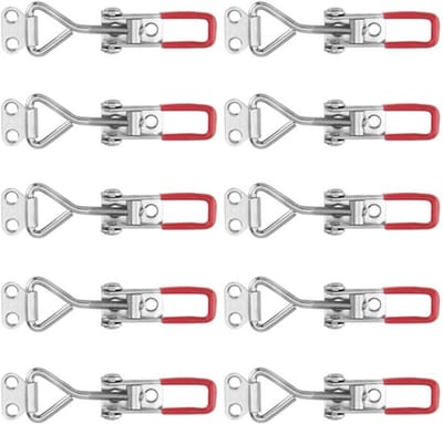 Toggle Latch - 10 Stuks - Verstelbare Metalen Klem - Heavy Duty Spanning Lock - Snelle Ontgrendeling - Hoogwaardig Gegalvaniseerd Ijzer - Vergrendeling