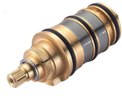 Dailygoods- Thermostatische Cartridge - Vervangende Douchemengkraanklep - Temperatuurbereik 20-50 °C - Drukbevestiging - Compatibel met Thermostatische Kranen - Inclusief Veiligheidsknop 38 °C - Douchekraan