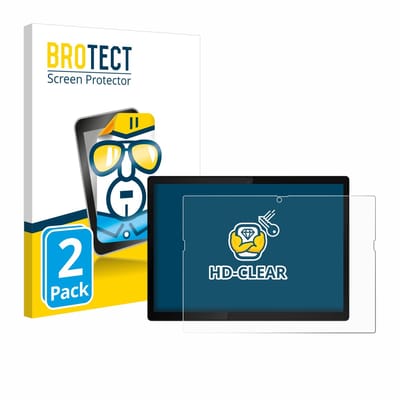 BROTECT - Screenprotector voor Lenovo ThinkPad X12 Detachable Gen 2 - Folie Beschermfolie transparant 2 Stuks