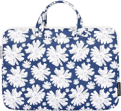 Laptophoes 13 Inch HV – Laptop Sleeve met Handvat – Blue Daisy