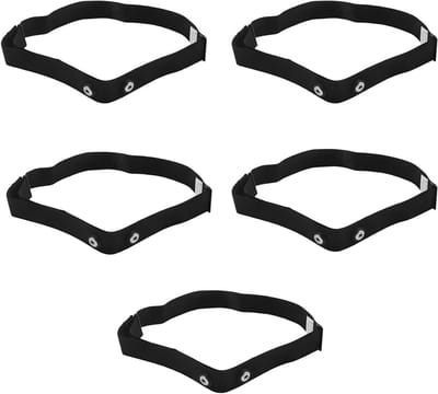 Borstriemen Hartslagmeter - Sportband - Sporten Meten - Hoge Gevoeligheid - 5 Stuks - Zwart