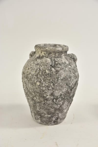 Kruik ''Raw'' met 3 oren 10x10x14cm Grey
