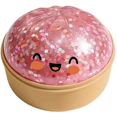 Jouet anti-stress coloré en cristal avec forme de bol à vapeur Réutilisable Amusant Rebond lent avec lumière clignotante Partie de décoration de bureau Qualité supérieure