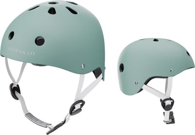 Liefjes & Co – Fietshelm Kind - Kinderhelm – Saliegroen Maat S (48–56 cm) – Verstelbaar – Ventilerend – Met Kinbescherming