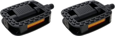 Rieba® Fietspedalen - Met Anti-Slip - Met Reflectoren - Pedalen Fiets - Trappers - Fietstrappers - 1 Set met 2 Pedalen - Zwart
