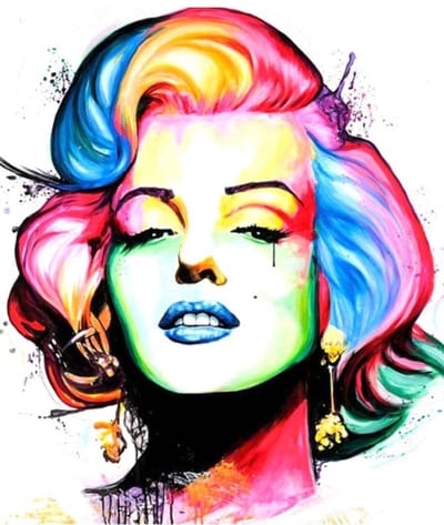 Diamond Painting Marilyn Monroe gesloten ogen 50x40cm