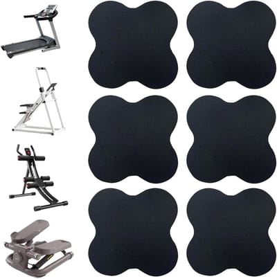 Loopband Vloermatten - Beschermende Pads - Thuis Sporten - Schokabsorberend Geluid - 6 Stuks - Zwart