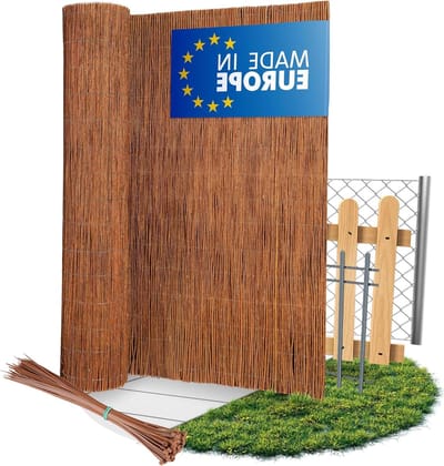 Wilgenmat 200 x 400 cm - Wilgenrol Mat van Wilgentenen - Terras & Balkon, Tuin Windscherm - Natuurlijke Privacy Scherm