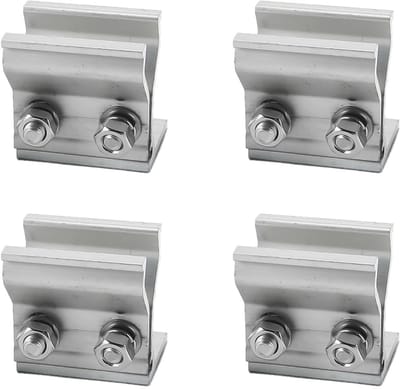 Allecto - Aluminium Klemmen - Eenvoudige Montage - Perfect voor Zonnepanelen - Duurzaam en Sterk - 4 Stuks - Geschikt voor Installatie - Aluminium