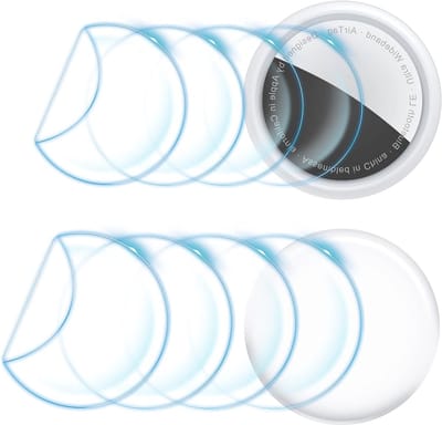 Beschermende Film voor AirTag - 4 Voor- en Achterkant Screen Protectors van Zacht TPU, Krasbestendig en Bubbelsvrij, Geschikt voor AirTags 2021