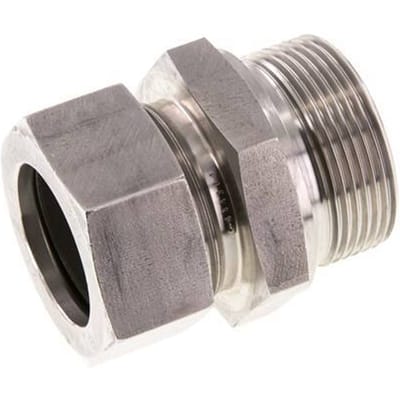 G 1 1/2'' Buitendraad x 35L RVS Rechte Snijring Koppeling met FKM Afdichting 160 Bar DIN 2353 - FL2S-MC-STFP-112G-35-L