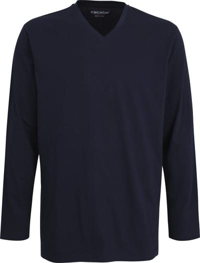 Ceceba pyjama of lounge T-shirt - lange mouw - blauw