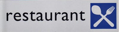 Infobord pictogram restaurant 165x44mm