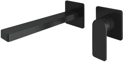 Hotbath Gal - Wastafelmengkraan - zonder Waste - Laag - Geborsteld Gunmetal PVD - Inbouw - Messing