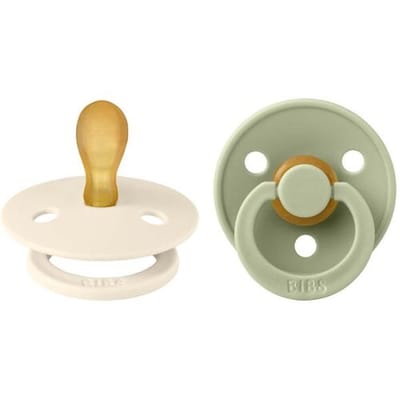 BIBS Colour Fopspeen - 0-6 mnd - 2-pack - Symmetrisch - Ivory/Sage
